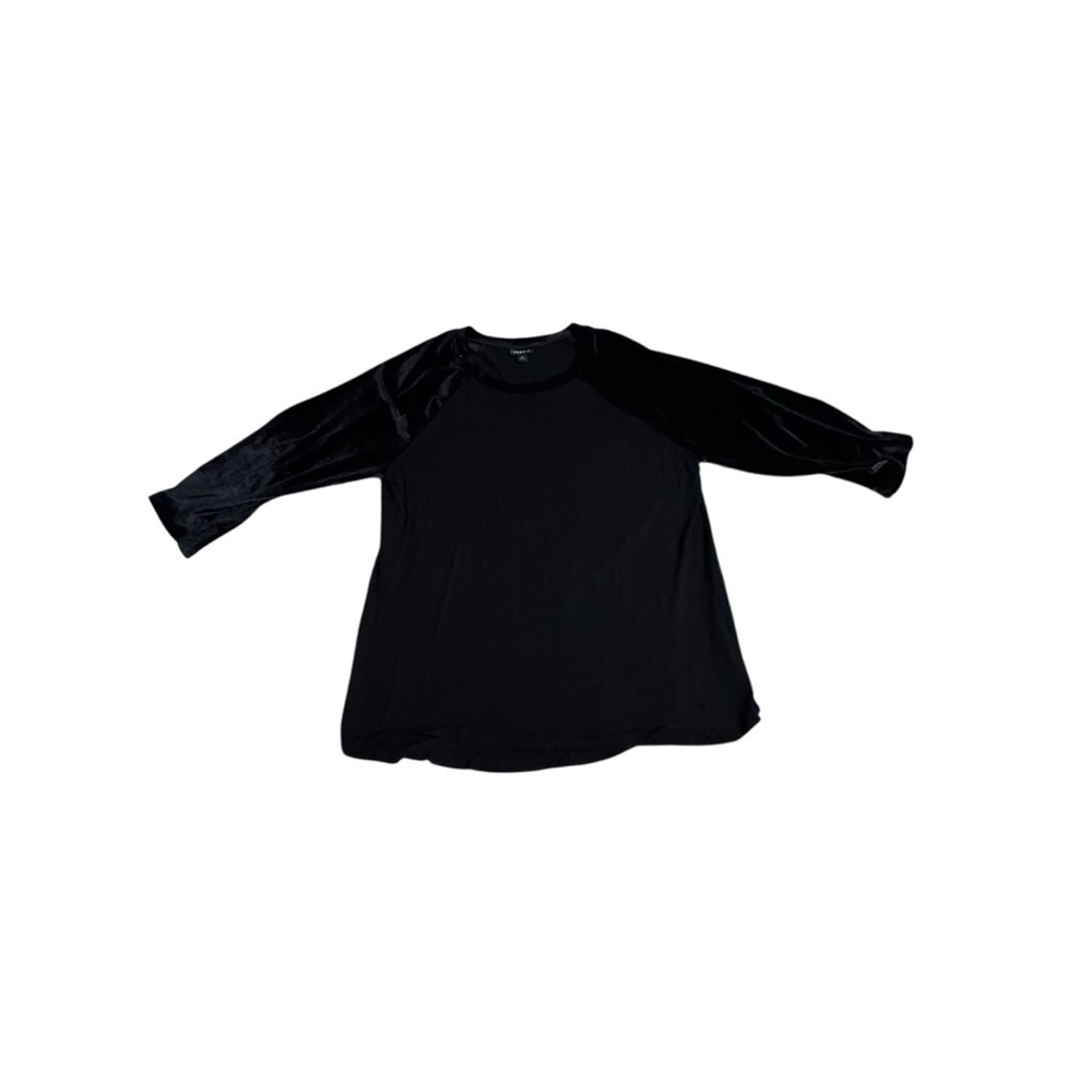 Torrid Black Velvet Trim Top